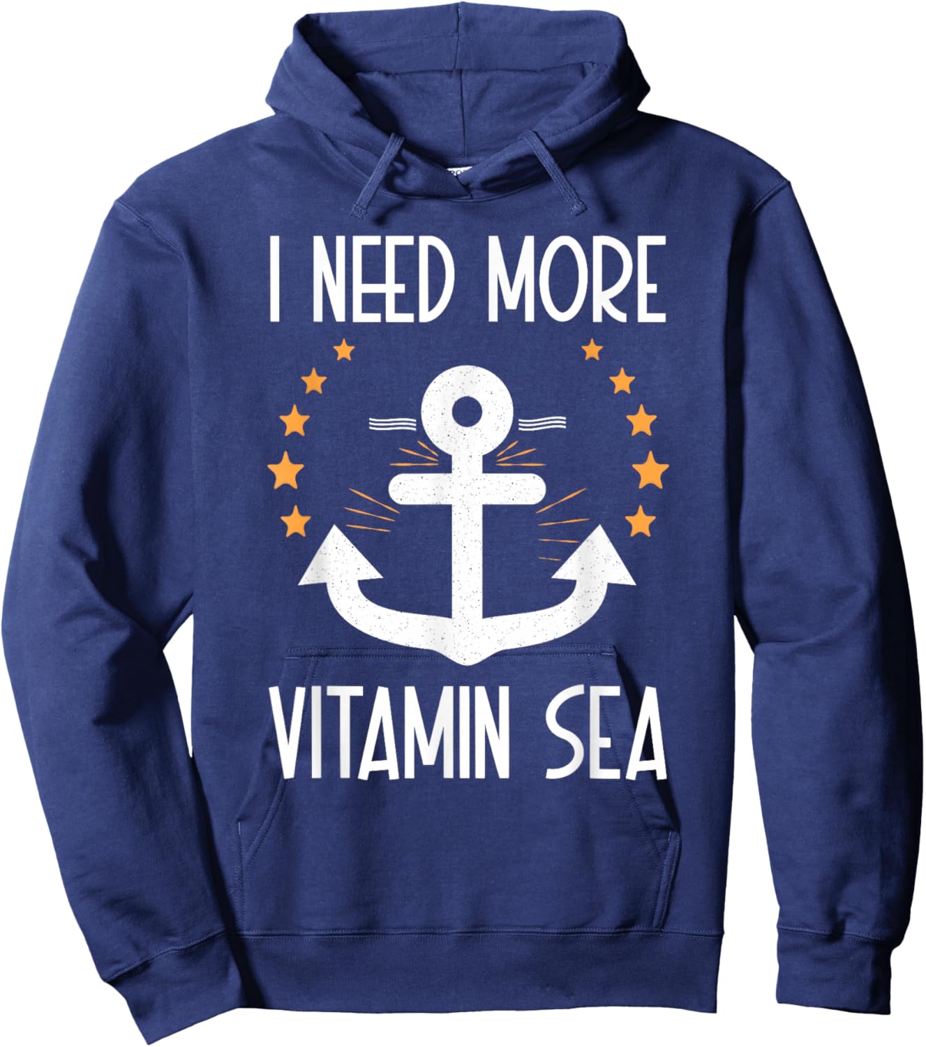 I Need More Vitamin Sea Vacation Summer Sailing Hoodie - Hoodie | Navy