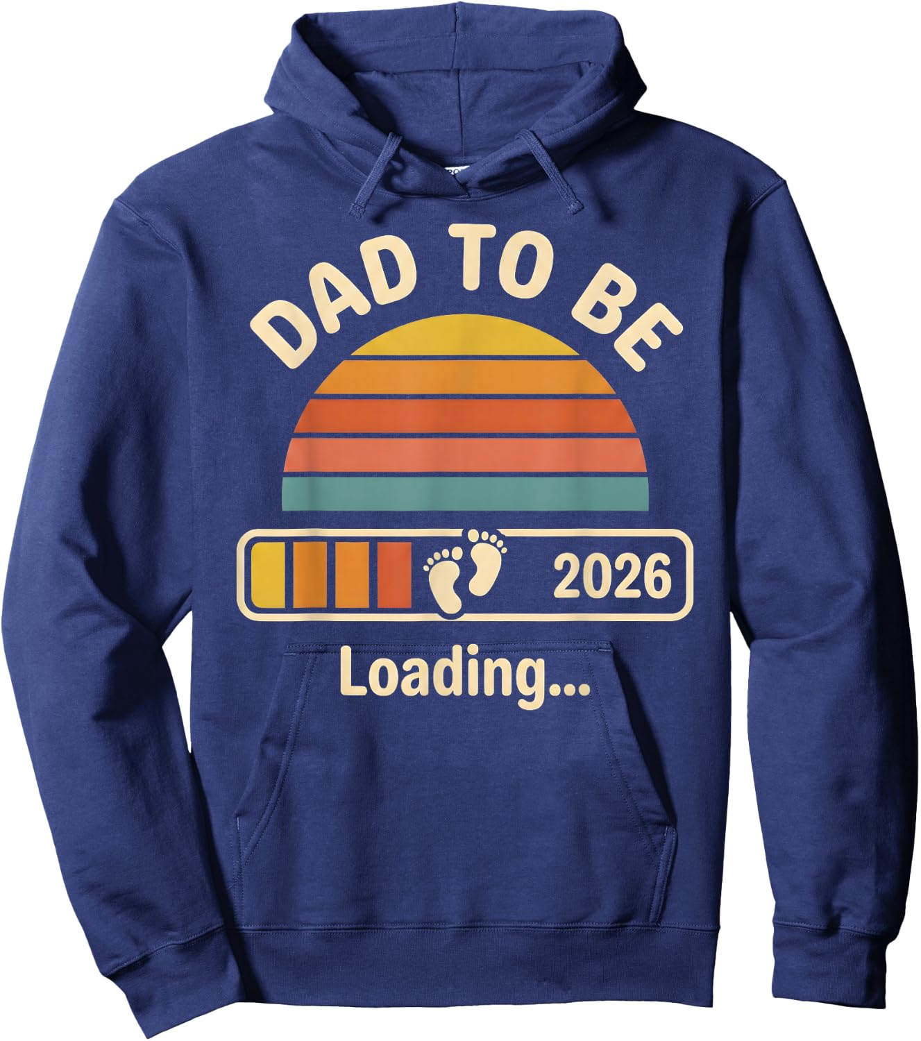 Dad Est 2026 Expect Baby 2026 First Time Dad Daughter Hoodie - Hoodie | Navy