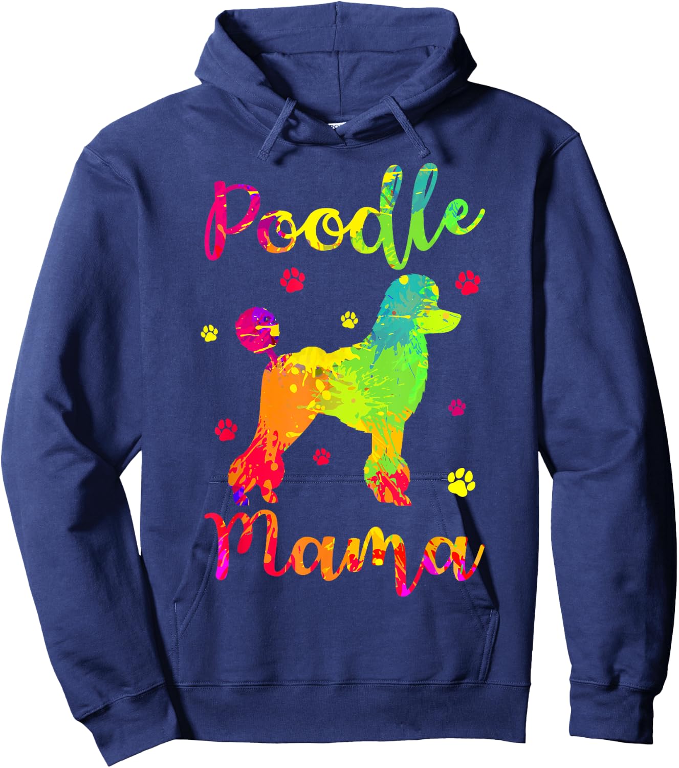 Poodle Mama Dog Breeders Pet Water Retriever Mother's Day Hoodie - Hoodie | Navy