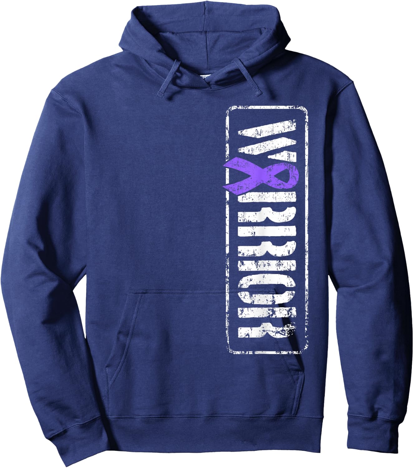 Hodgkins Lymphoma Warrior - Military-Style Awareness Hoodie - Hoodie | Navy
