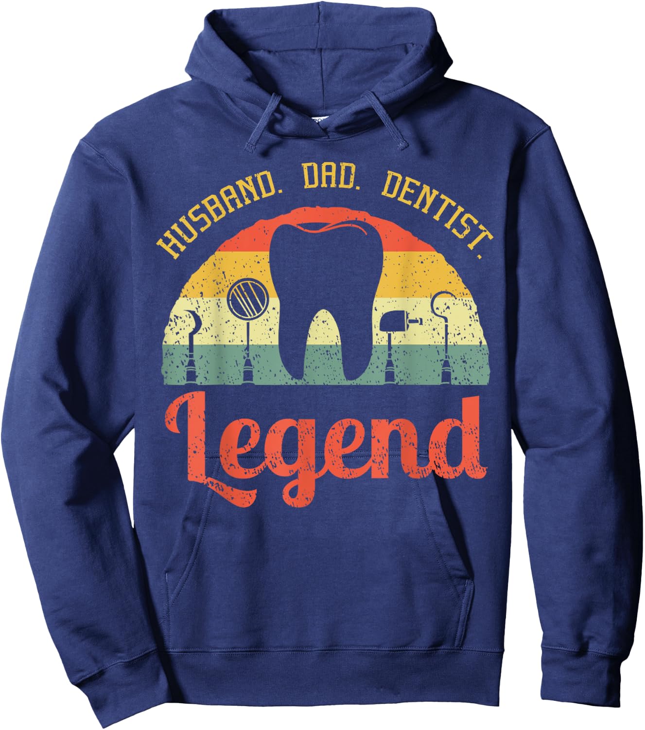 Dentist Dental Surgeon Dentistry Husband Dad Oral Hygiene Hoodie - Hoodie | Navy