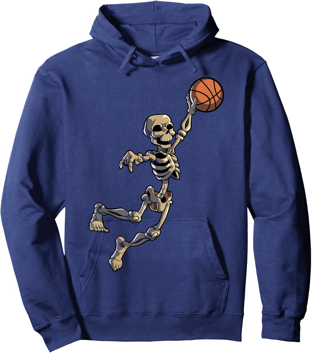 Basketball Skeleton Halloween Men Boys Basketball Halloween Hoodie - Hoodie | Navy