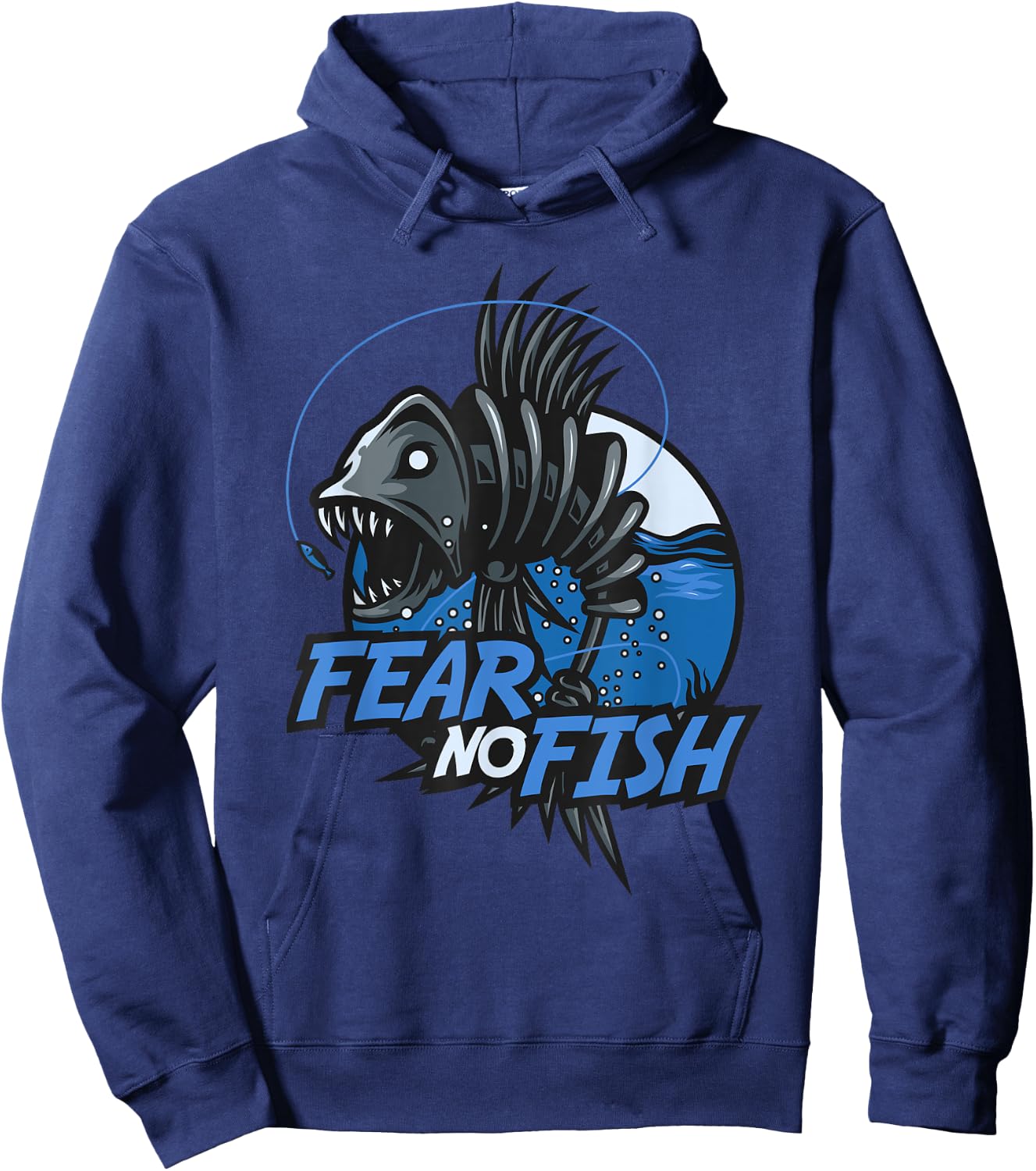 Fear No Fish Original Design Hoodie - Hoodie | Navy