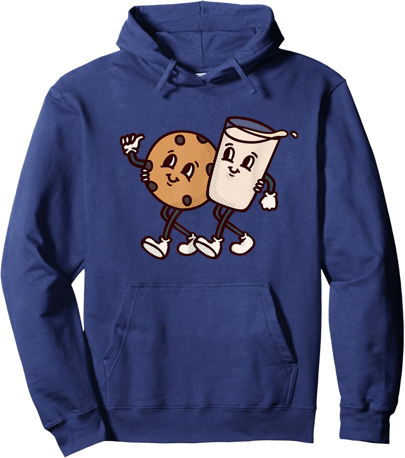 BFF Milk and Chocolate Chip Cookie are BFFS Best Friends Hoodie - Hoodie | Navy