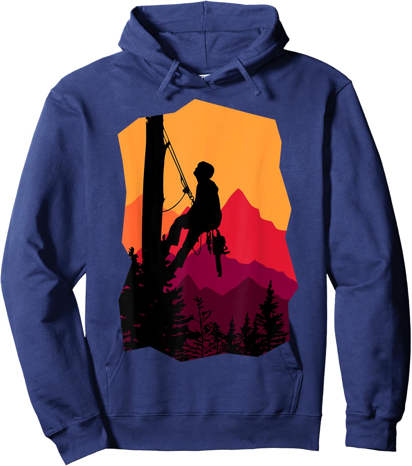 Cool Arborist Tree Surgeon Apparel Arborist Arboriculturist Tree Surgeon Retro Graphic Black -Youth Small Hoodie - Hoodie | Navy