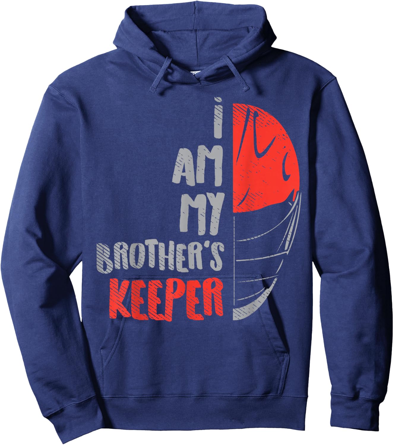 My Brother's Keeper Lacrosse Funny Defense Lax Goalie Gift Hoodie - Hoodie | Navy
