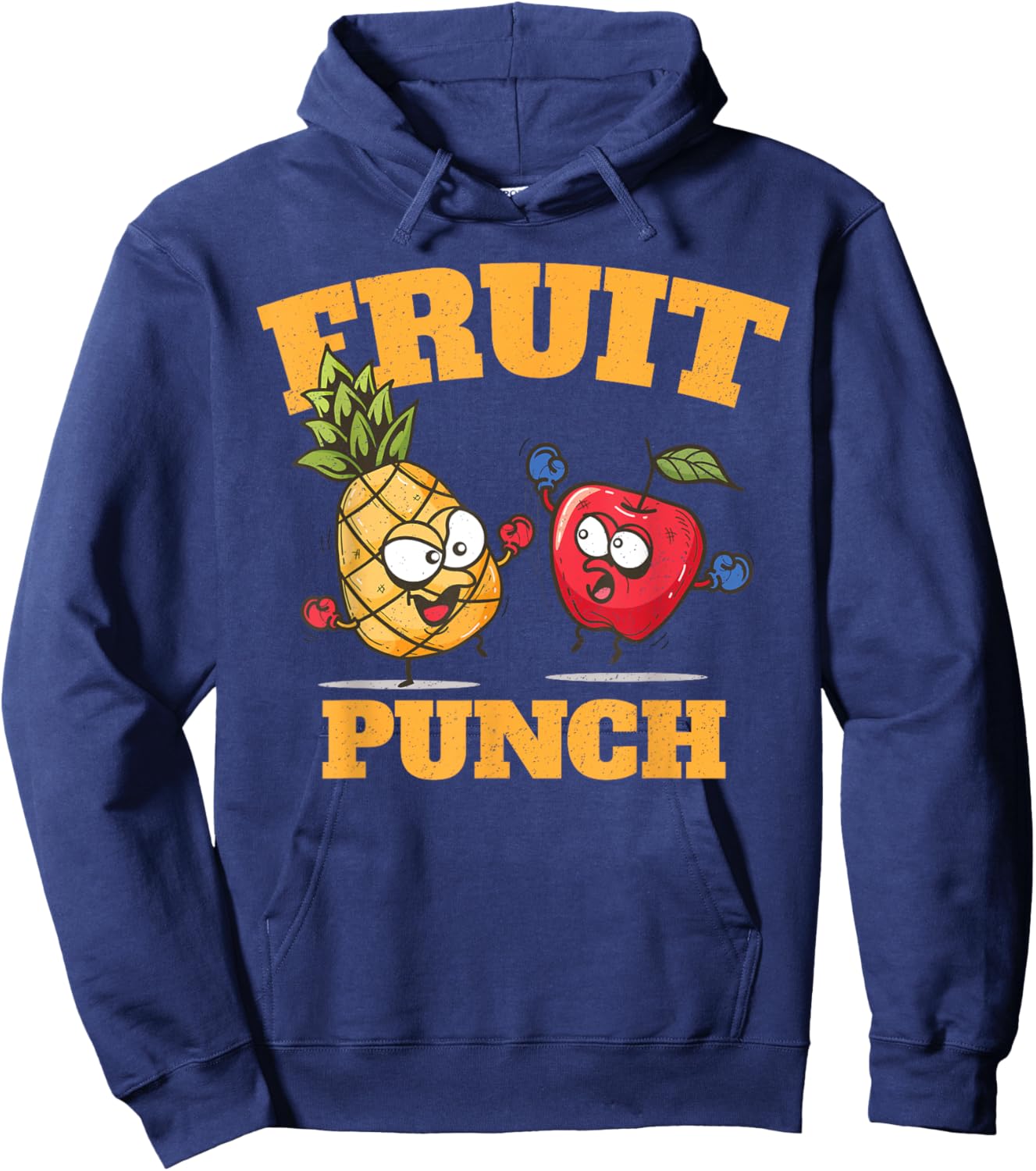 Funny Pineapple Apple Boxing Juice Tropical Fruit Punch Hoodie - Hoodie | Navy