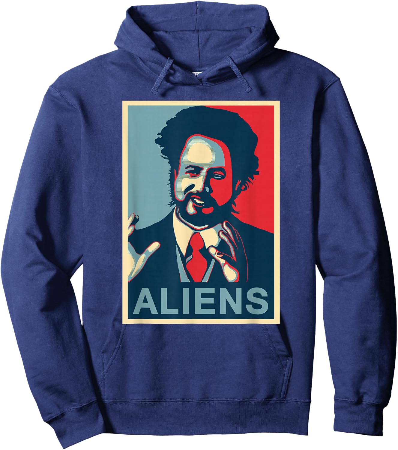 Because Aliens Funny Ancient Astronaut Conspiracy Hoodie - Hoodie | Navy