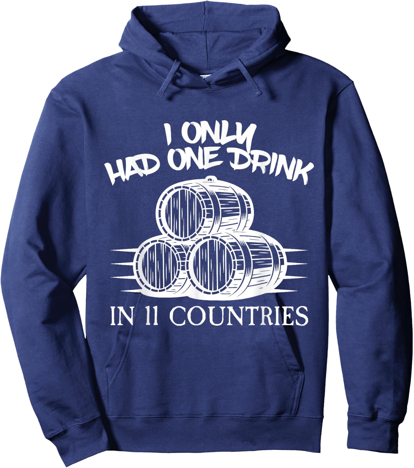 Drinking Around the World Adult Vacation Showcase 11 Country Hoodie - Hoodie | Navy