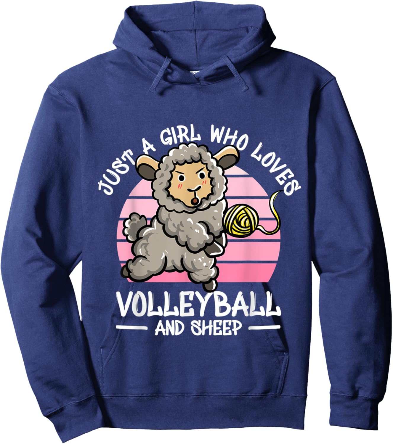 Just a girl who loves volleyball and sheep gifts Hoodie - Hoodie | Navy