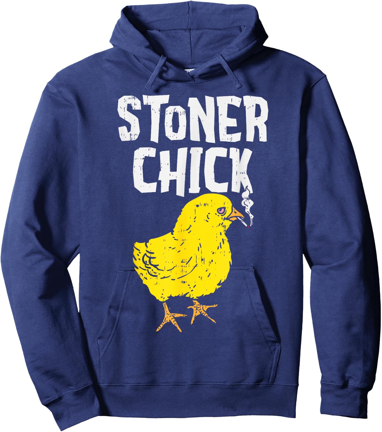 Stoner Chick Funny Weed 420 THC Cannabis Pun Women Gift Hoodie - Hoodie | Navy