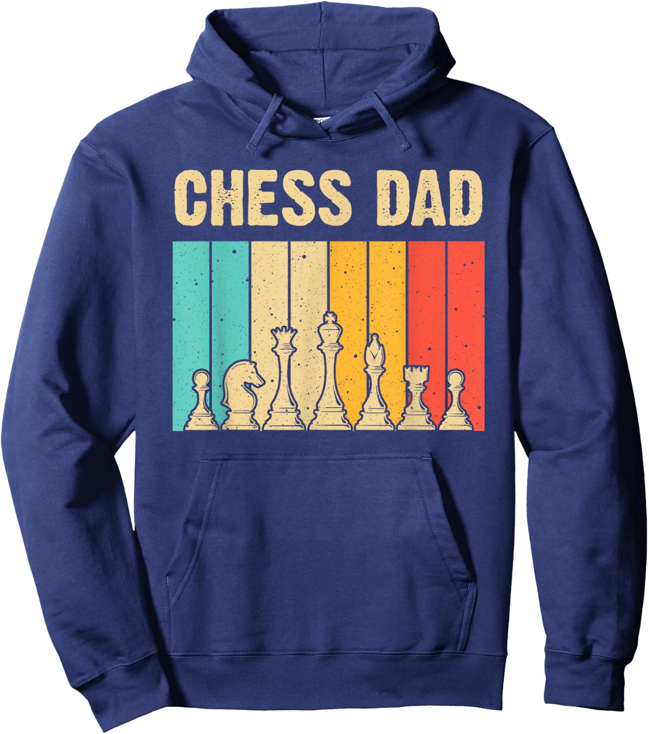 Cool Chess Lover Art For Dad Men Father Novelty Chess Player Hoodie - Hoodie | Navy