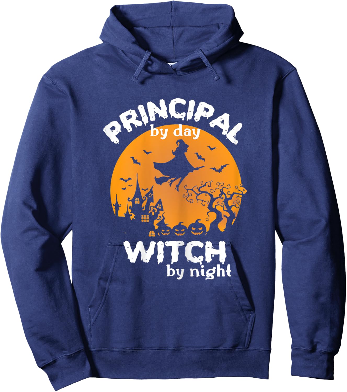 Funny Witch Women School Principal Halloween Costume Hoodie - Hoodie | Navy