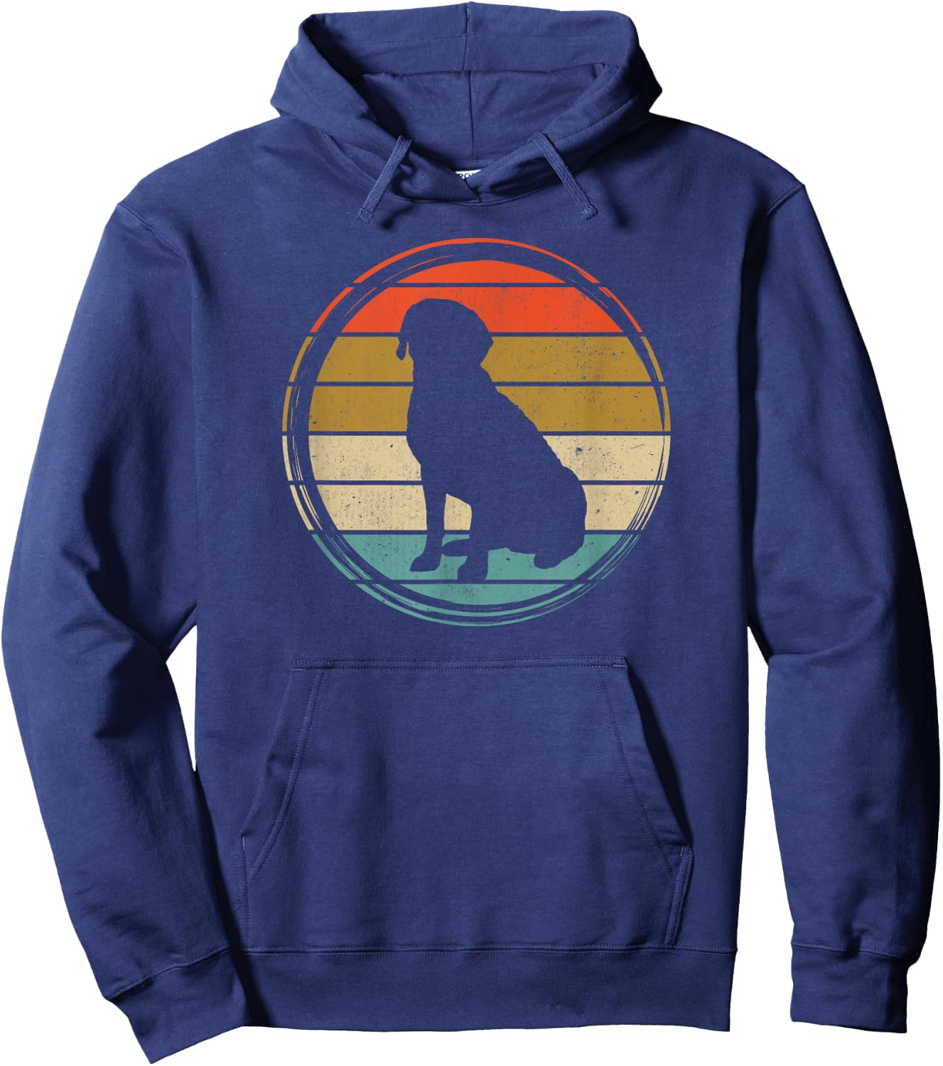 Black Yellow Chocolate Lab Vintage Labrador Men Women Kids Hoodie - Hoodie | Navy