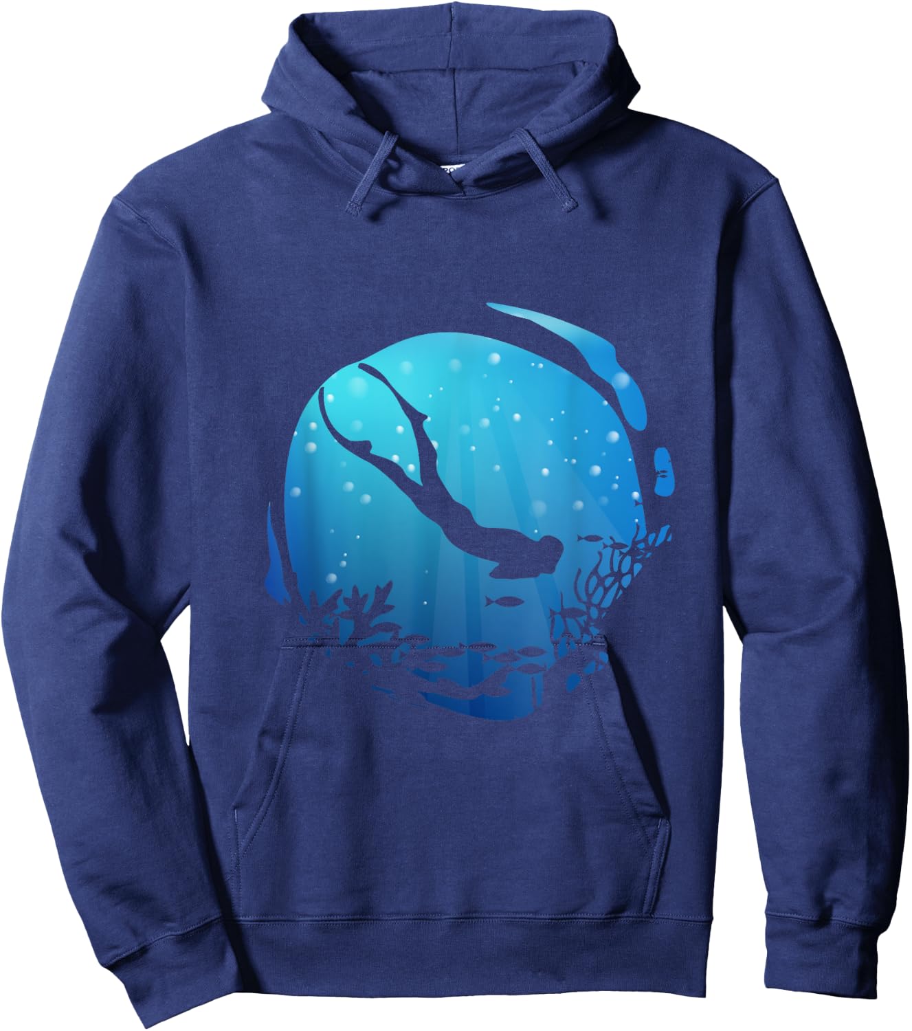 Free Diving Freediving Apnea Spearfishing Skin Dive Hoodie - Hoodie | Navy