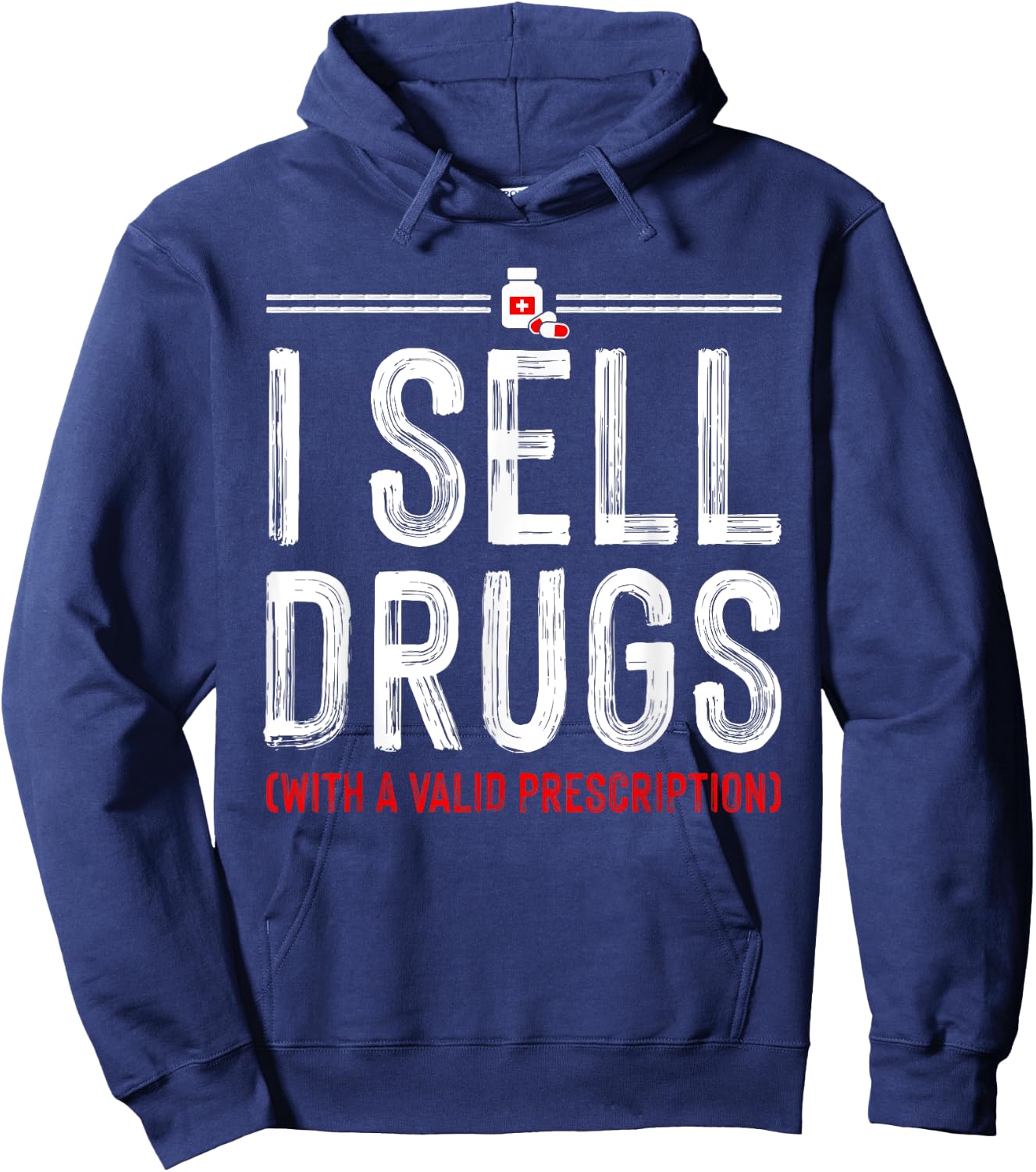 Funny Drug Design Pharmacist Men Women Pharmacy Technician Hoodie - Hoodie | Navy