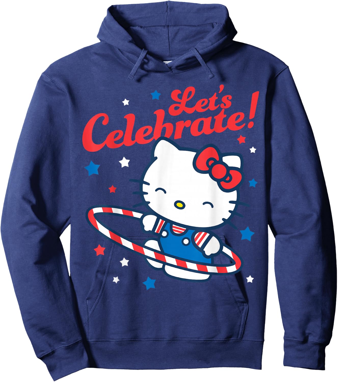 Hello Kitty 4th of July Let's Celebrate! Hula Hoop & Stars Hoodie - Hoodie | Navy