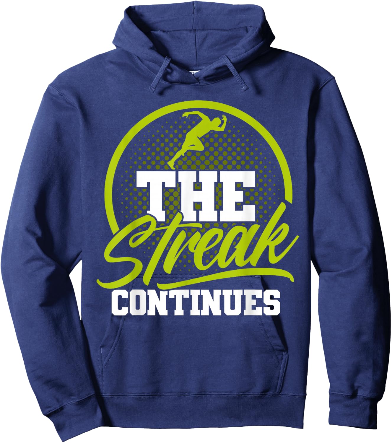 The streak continues Marathon Streak Runner Running Hoodie - Hoodie | Navy