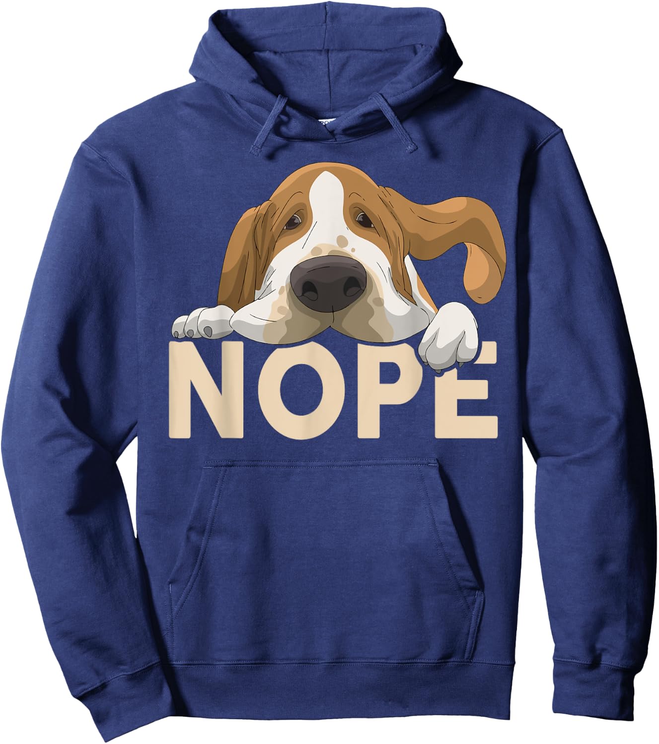 Basset-Hound Shirt Nope Not Today Funny Mom Dad Lover Gift Hoodie - Hoodie | Navy