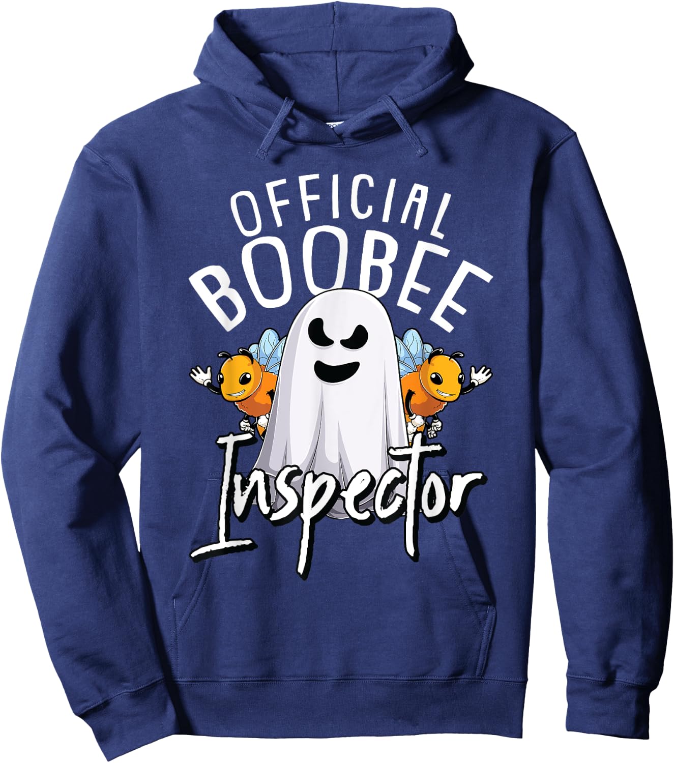 Boo-Bee Inspector Lazy DIY Halloween Costume Funny Ghost Hoodie - Hoodie | Navy