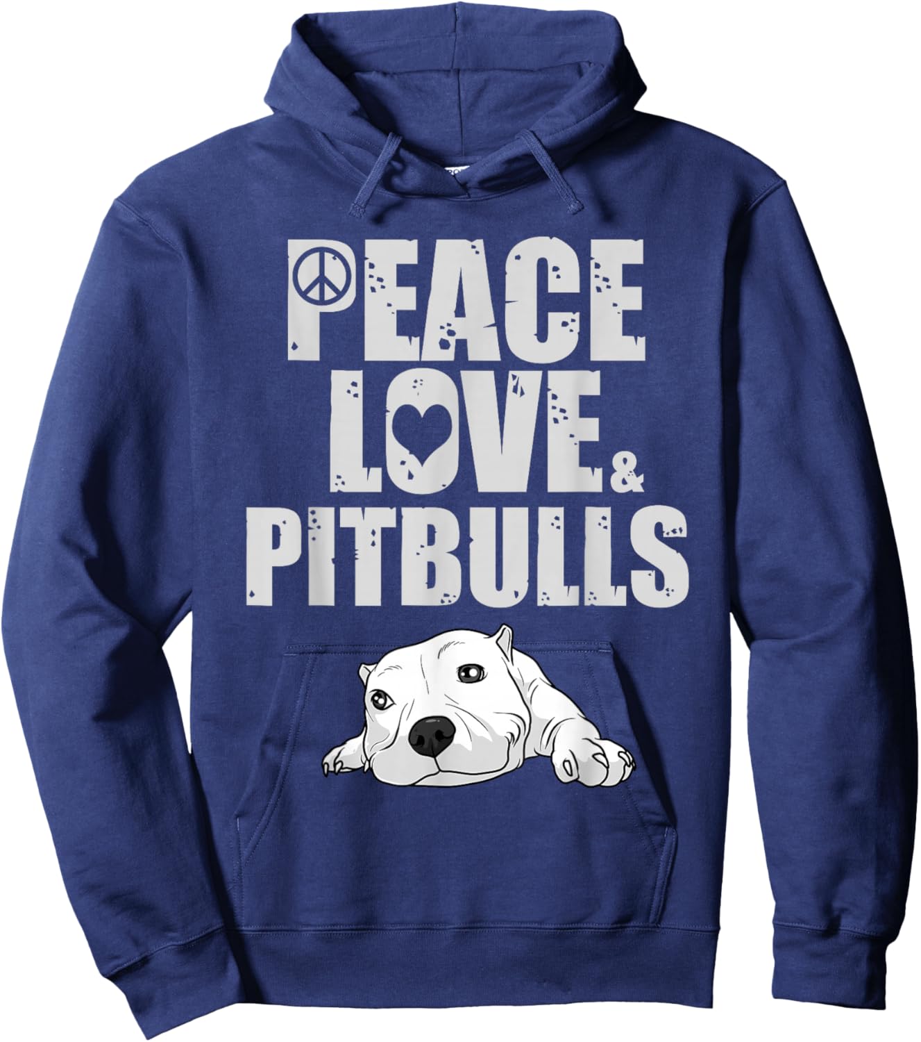 Funny Pitbull Rescue Adoption Men Women Boys Girls Gift Hoodie - Hoodie | Navy