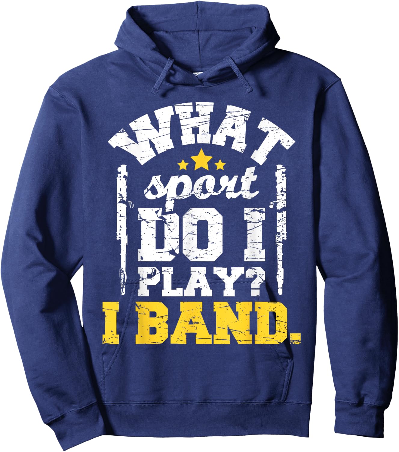 What Sport Do I Play I Band - Flute Flutist Marching Band Hoodie - Hoodie | Navy