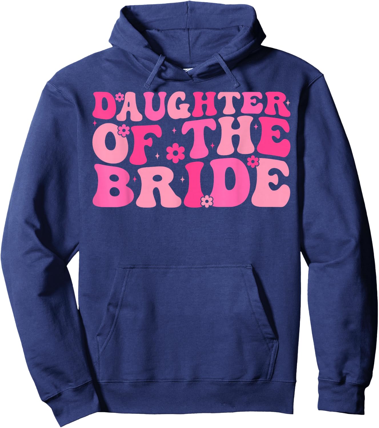 Daughter of the Bride Wedding Party Family Costume Retro Hoodie - Hoodie | Navy