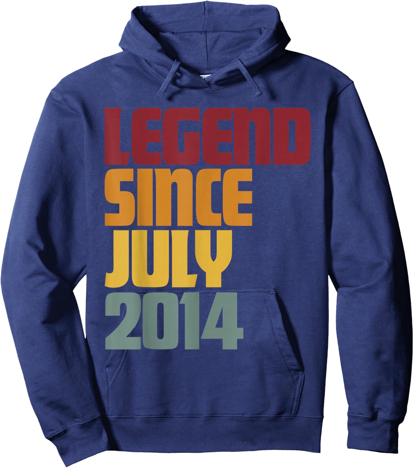 Legend Since July 2014 12th Birthday - Vintage Hoodie - Hoodie | Navy