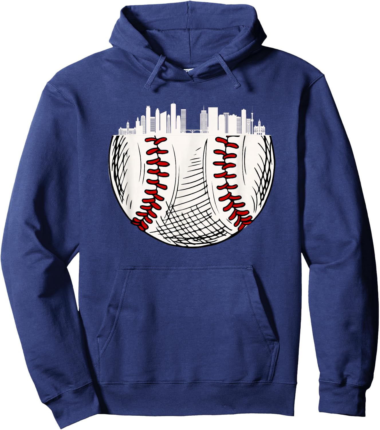Twin Cities Minnesota MN Baseball Skyline Hoodie - Hoodie | Navy