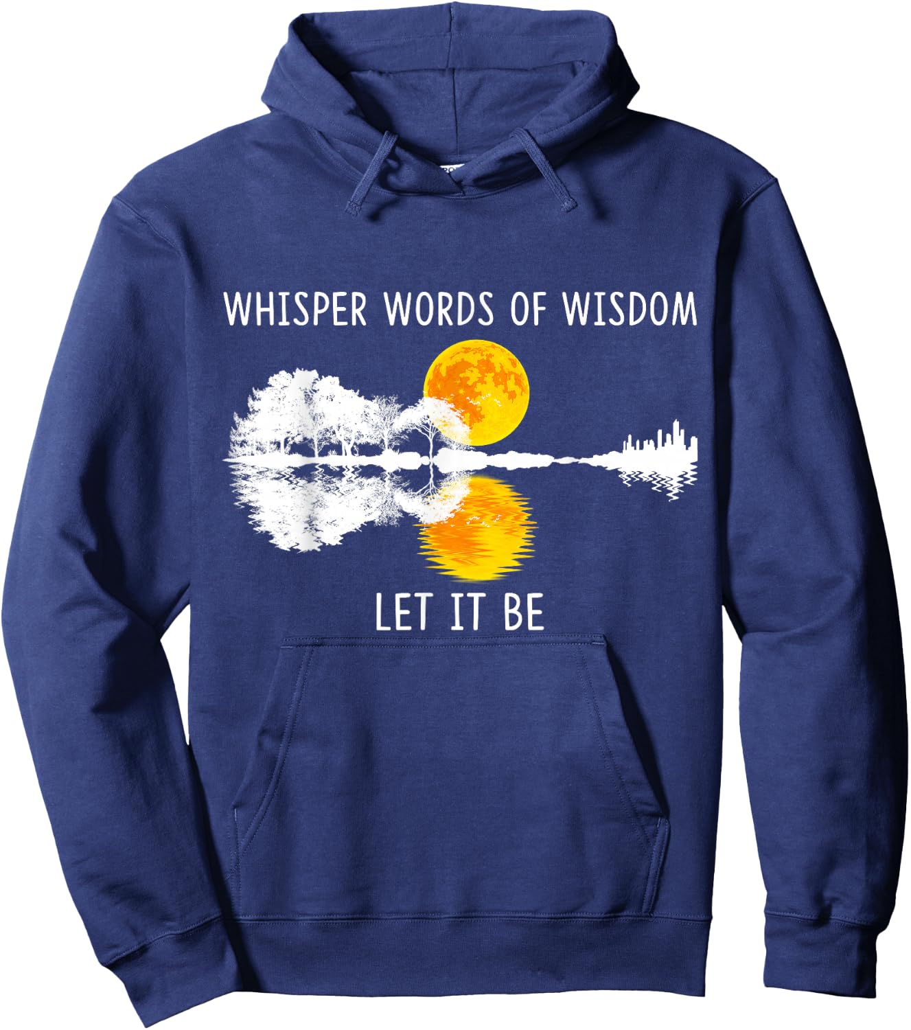 Whisper Words Of Wisdom Let It-Be Guitar Lake Shadow Hoodie - Hoodie | Navy