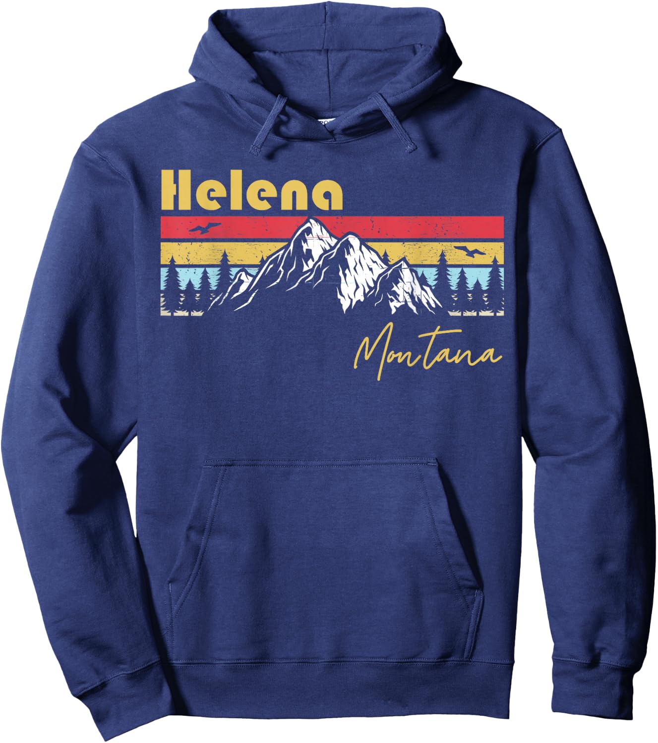 Helena Montana Roots Hometown Vintage Home State Hoodie - Hoodie | Navy