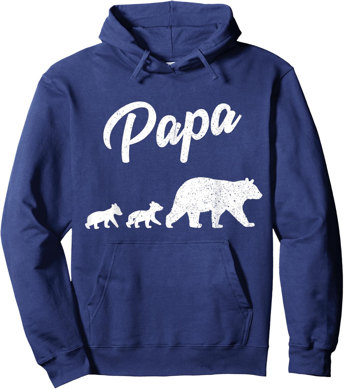 Papa Bear Two Cubs Shirt Daddy Bear Twin Papa 2 Kids Hoodie - Hoodie | Navy