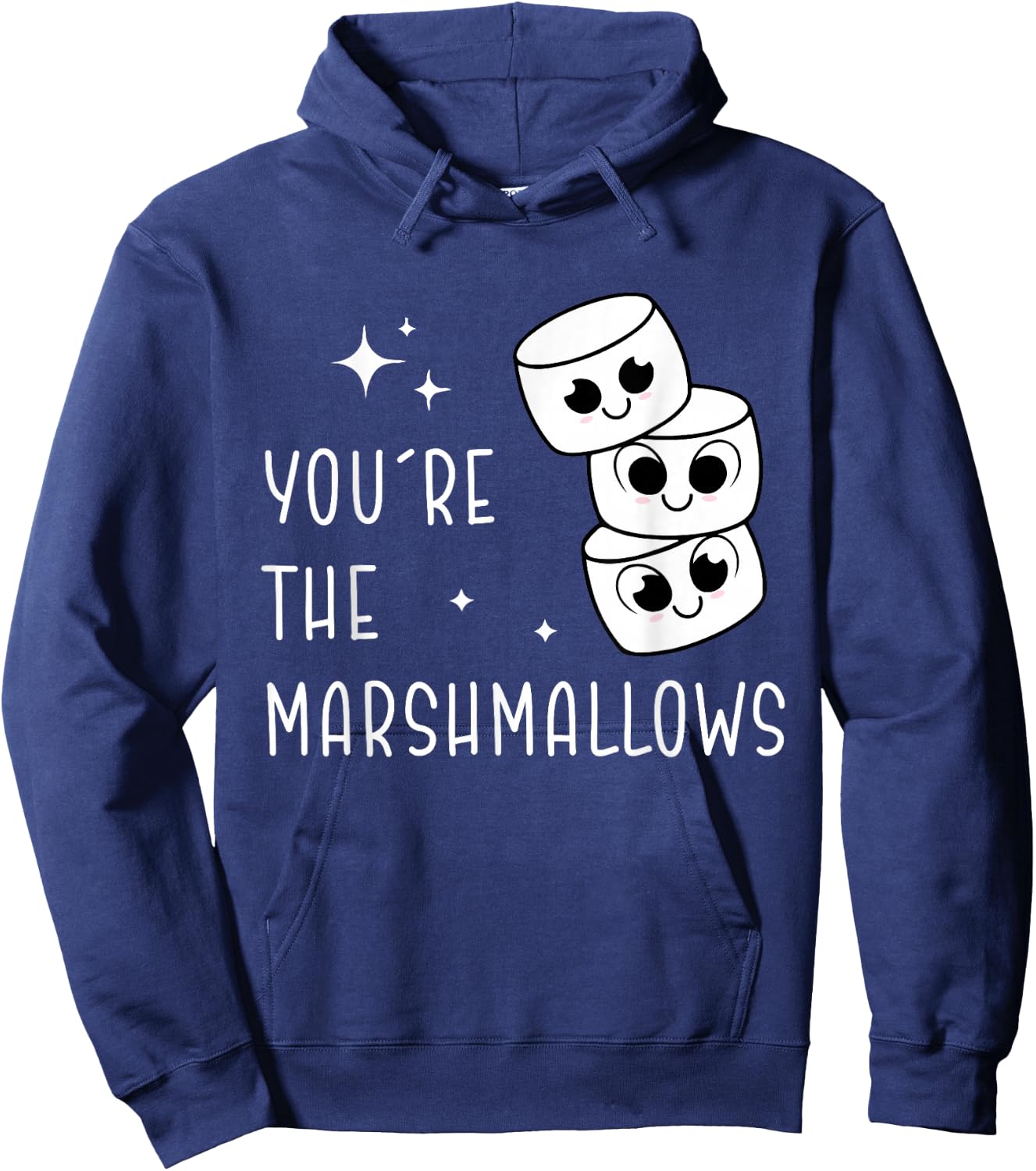 Cute You're the Marshmallows to My Hot Cocoa Couple Matching Hoodie - Hoodie | Navy