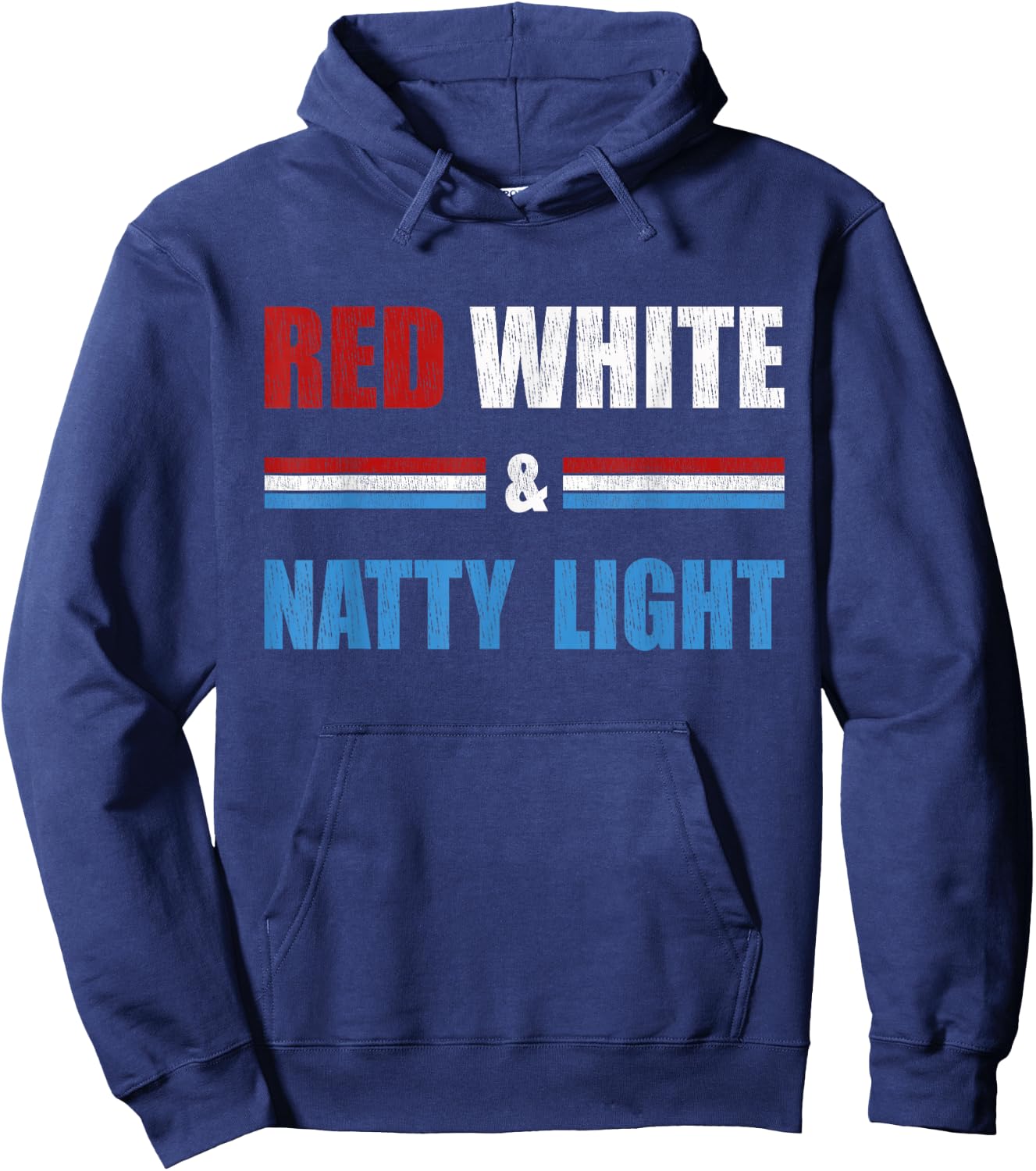 Red White & Natty-Light for Beer Lovers Amusing Small Hoodie - Hoodie | Navy