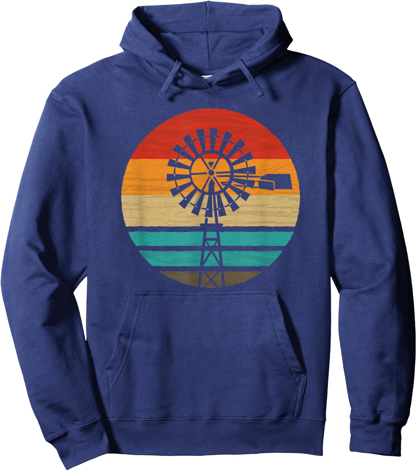 Windmill Retro Style Vintage Hoodie - Hoodie | Navy