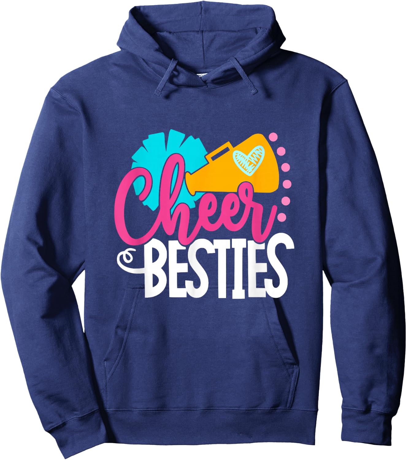 Cheer Besties - Cheerleading Costume Gift Hoodie - Hoodie | Navy