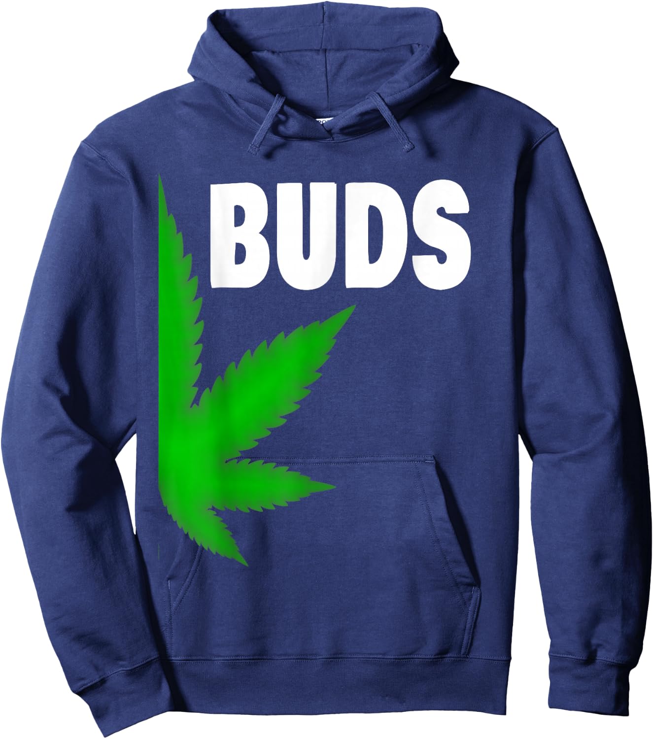 Couples Matching Best Buds BFF Marijuana Leaf Weed Gift Hoodie - Hoodie | Navy