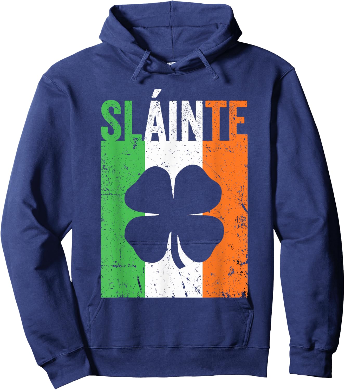 Slainte Shirt Ireland Flag Irish Toast St Patricks Day Hoodie - Hoodie | Navy