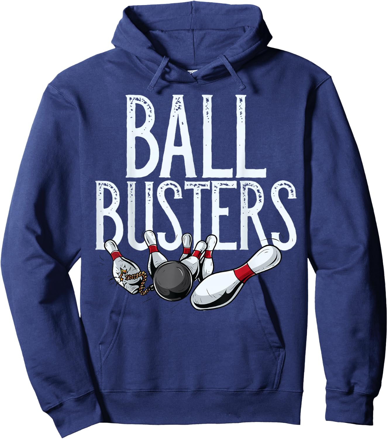 Ball Busters Bowling, Couples Matching Bowling Hoodie - Hoodie | Navy