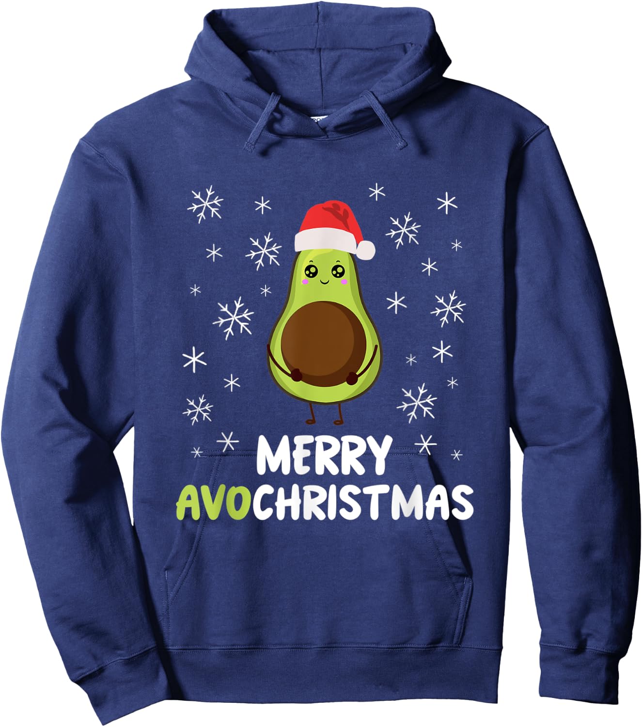 merry Avo christmas Merry Christmas Avocado Vegan Hoodie - Hoodie | Navy