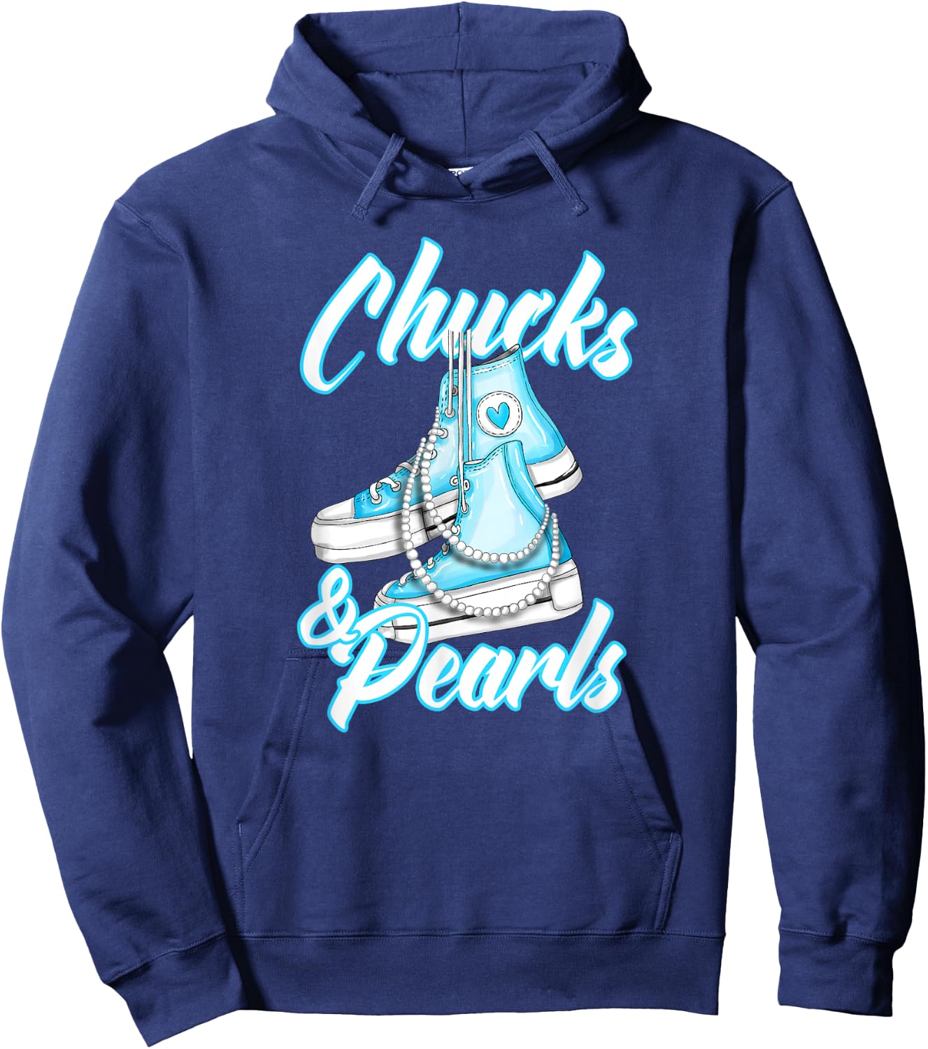 Chucks and Pearls Hoodie - Hoodie | Navy