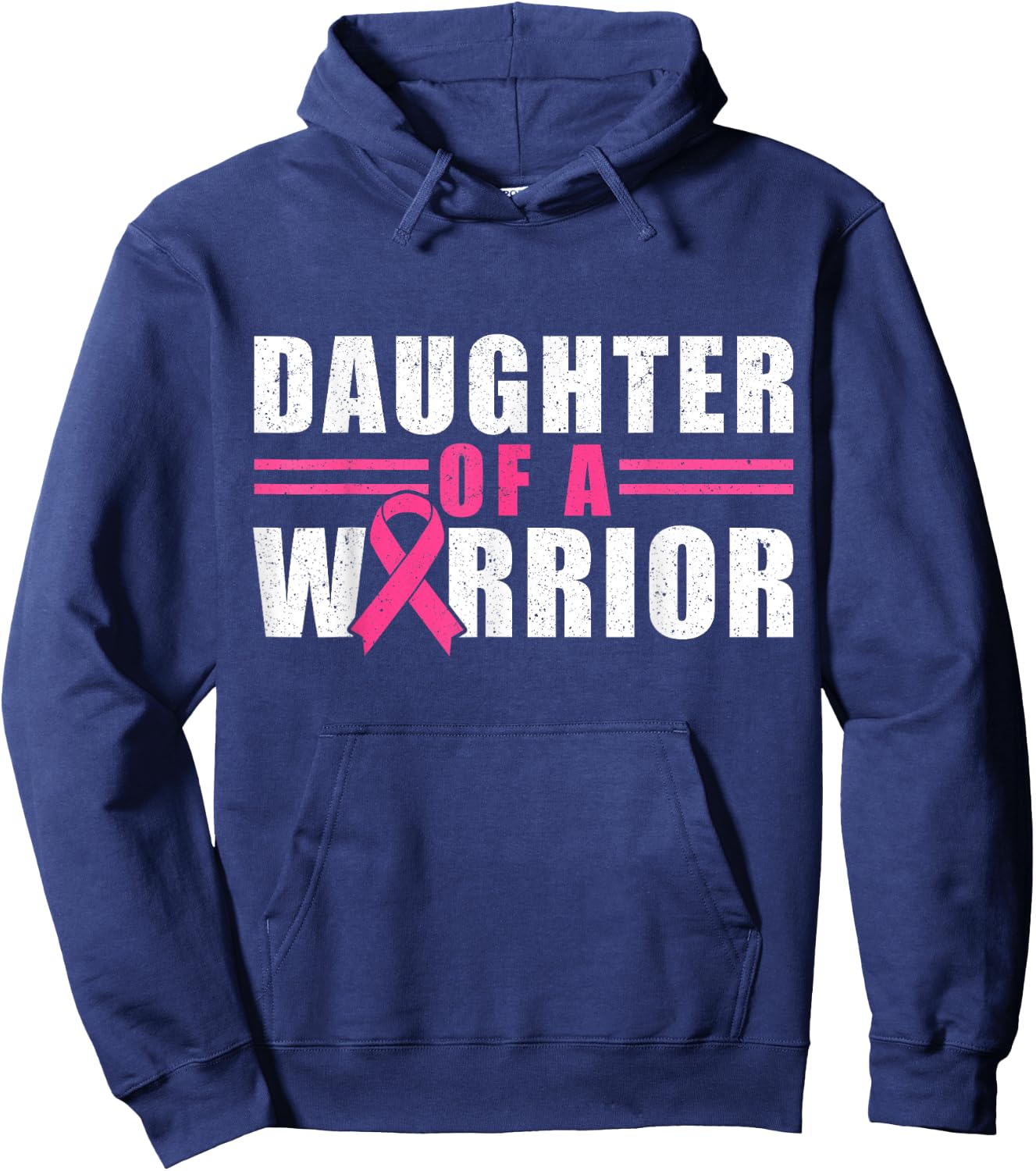 Daughter Of A Warrior Breast Cancer Awareness Month Hoodie - Hoodie | Navy