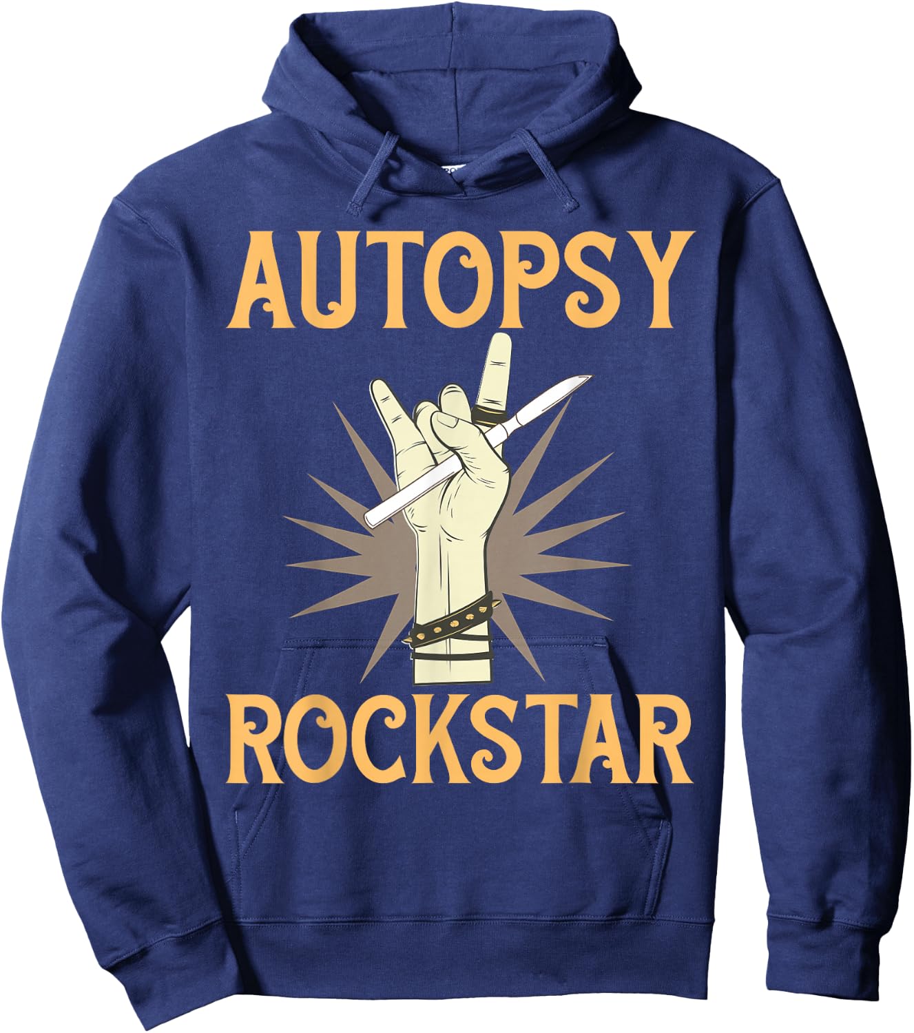 Funny Forensic Scientist Science Autopsy Rockstar Hoodie - Hoodie | Navy