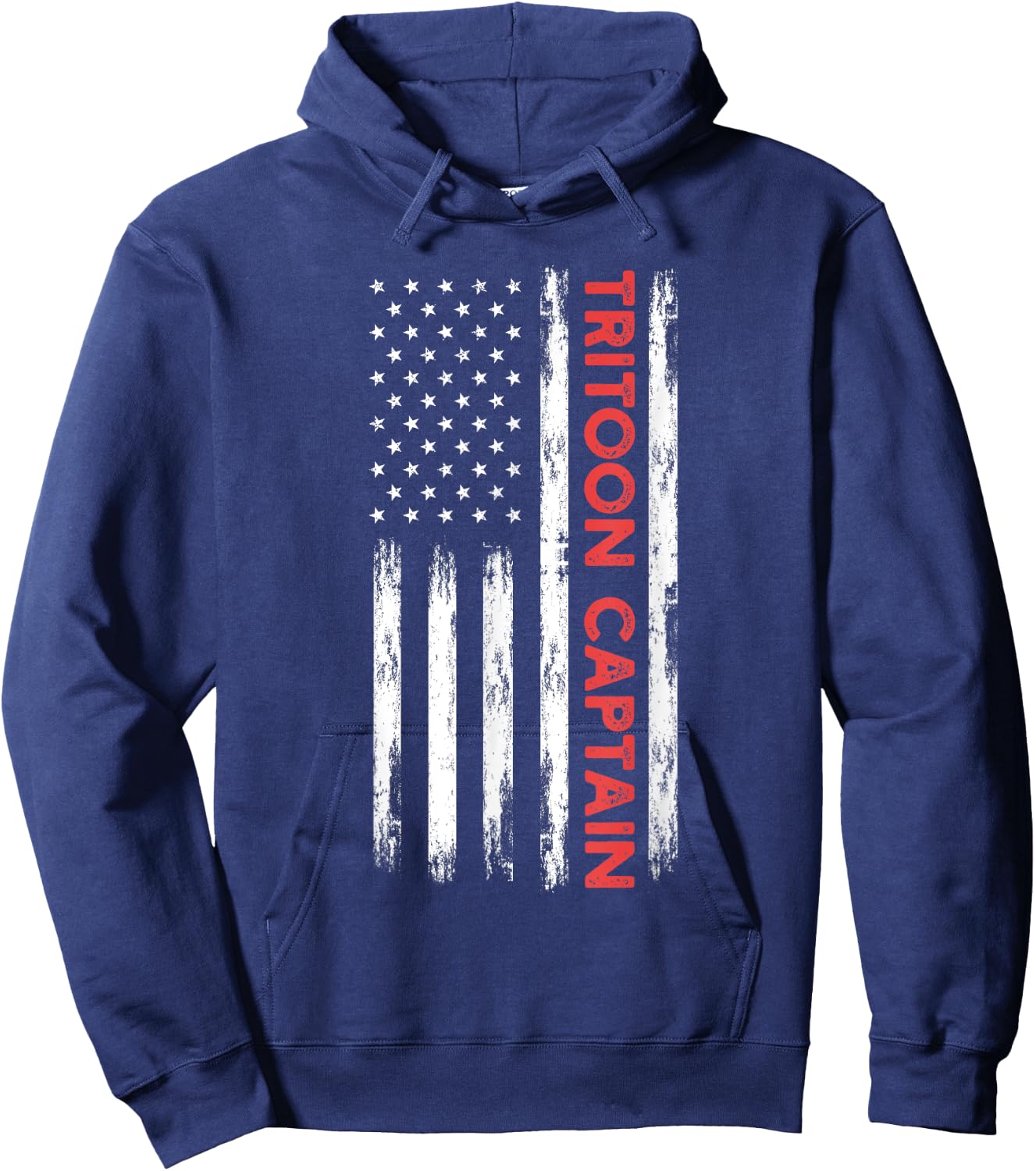Tritoon Captain Patriotic Boat Captain And Boating Lover Hoodie - Hoodie | Navy