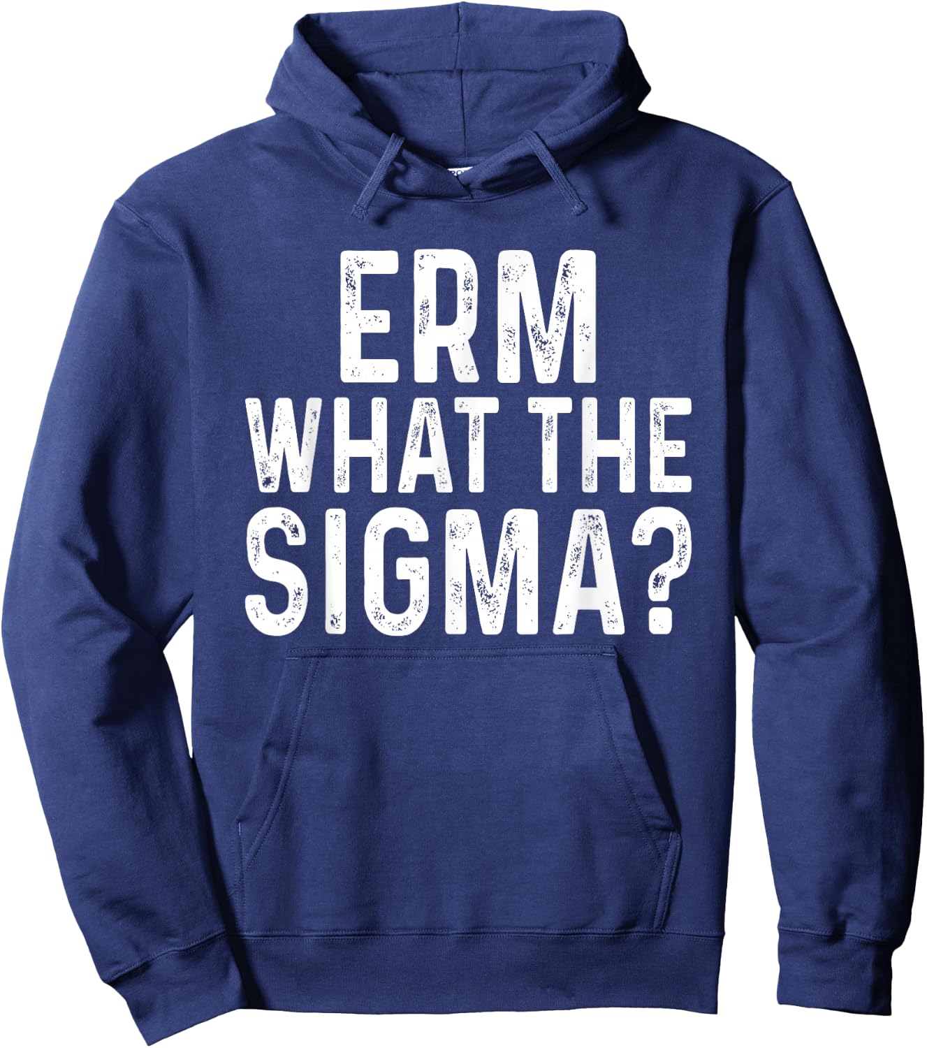 Erm What The Sigma Funny Meme Brainrot Nerd Humor Hoodie - Hoodie | Navy