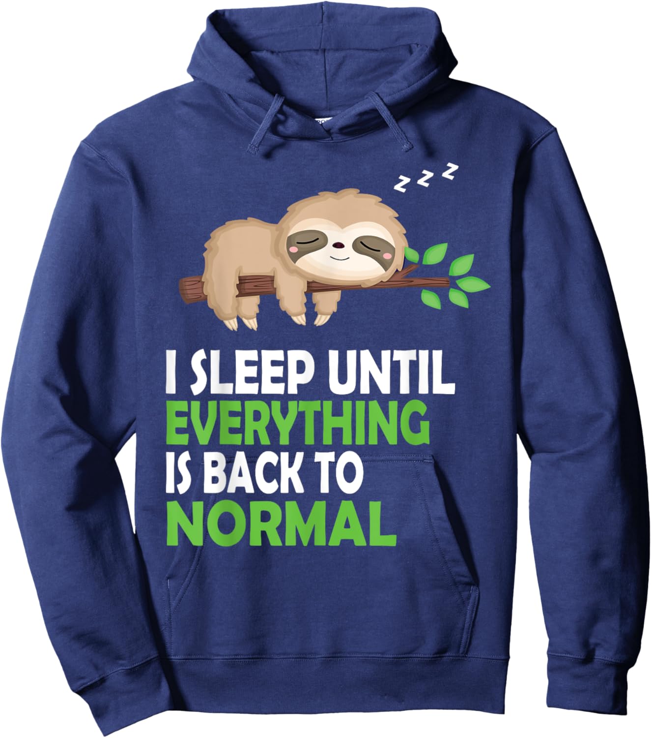 Sloth Pyjamas Nightdress Sleep Shirt Pajamas Gift Hoodie - Hoodie | Navy