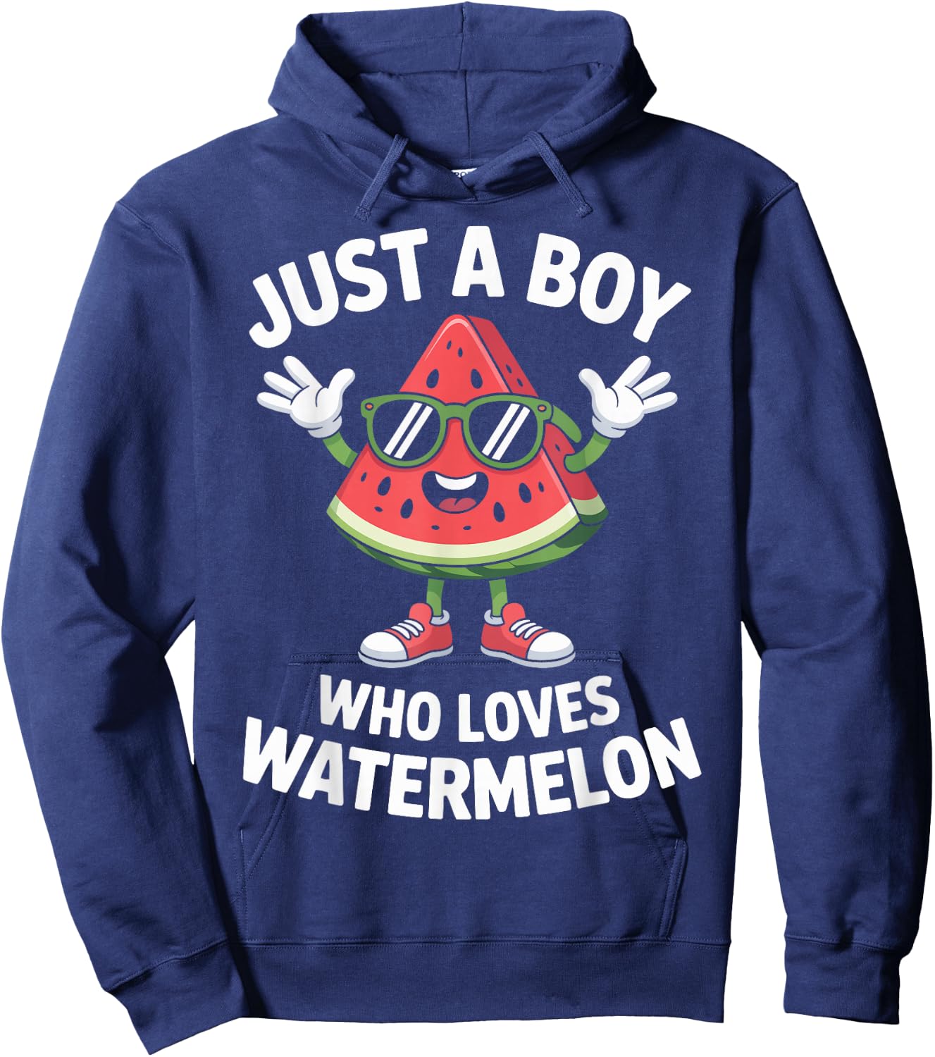 Just a Boy Who Loves Watermelon Funny Summer Fruit Hoodie - Hoodie | Navy