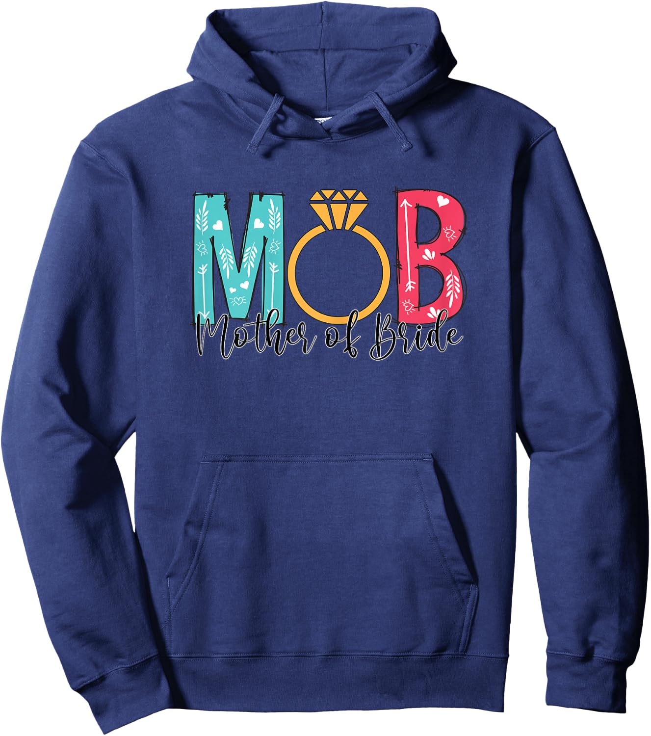 Mother of the Bride MOB MOG Hen Night Bridal Shower Hoodie - Hoodie | Navy