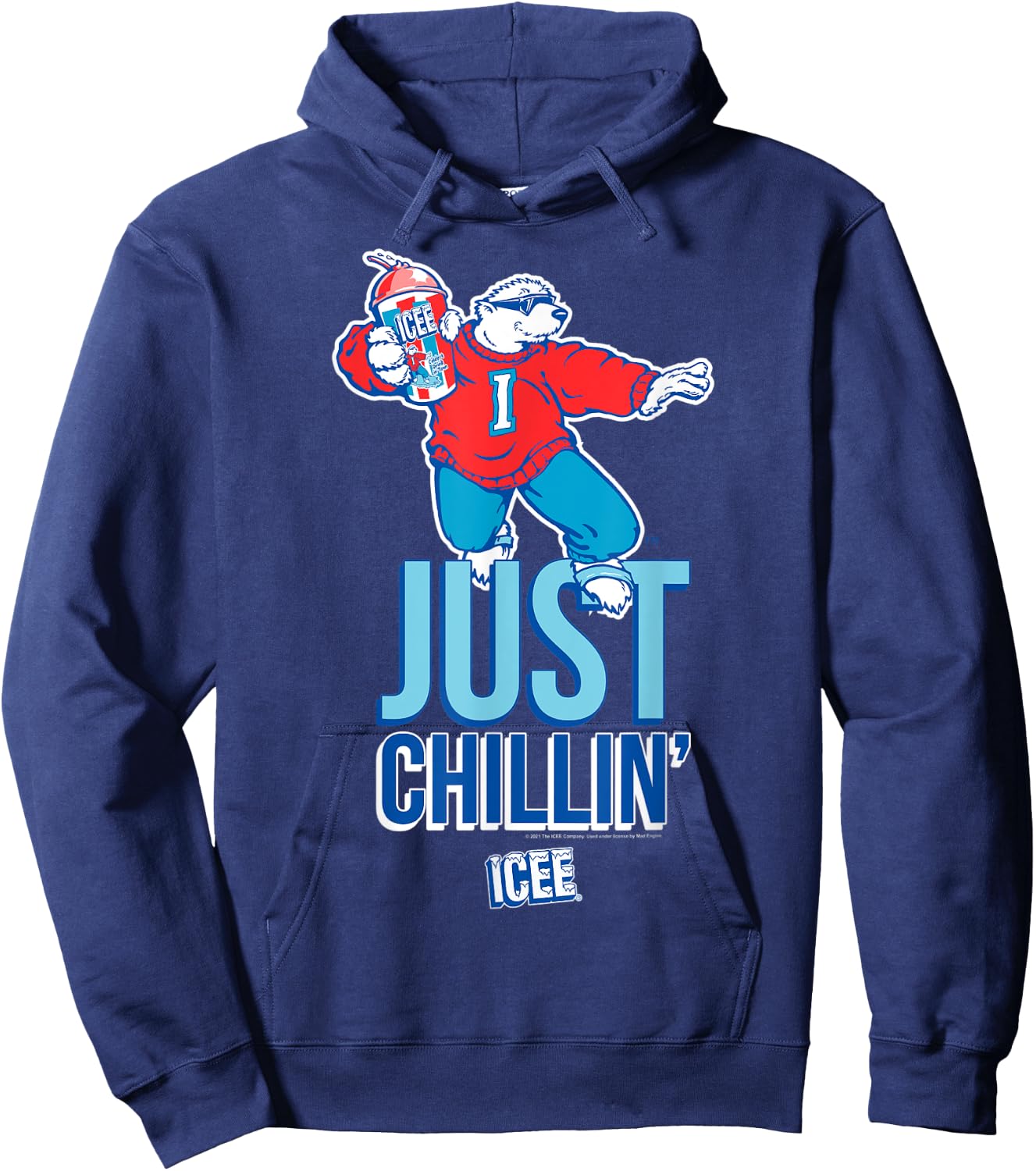 ICEE Bear Just Chillin' Surf Pose Hoodie - Hoodie | Navy