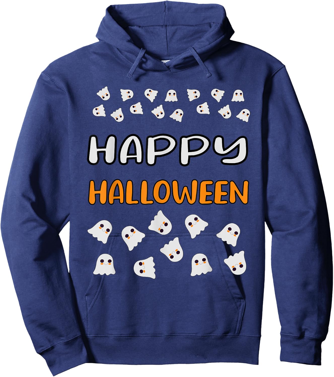 Happy Halloween Funny Halloween Ghost Cute Hoodie - Hoodie | Navy